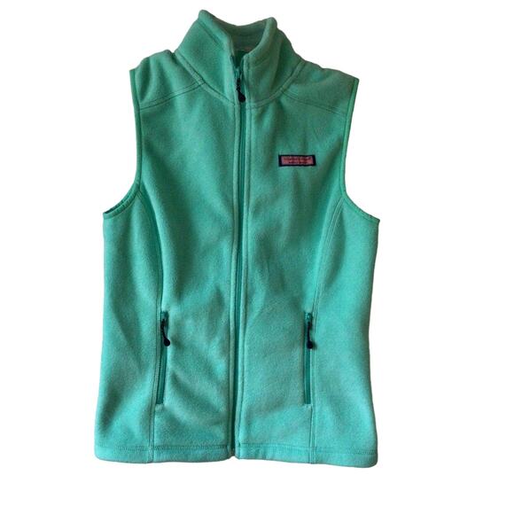 Vineyard Vines Mint Colored Fleece Vest Size XXS - Picture 1 of 7